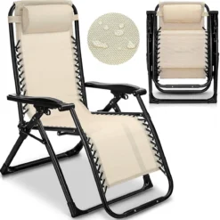 Sens Design Tuinstoel - Ligstoel Tuin - Beige