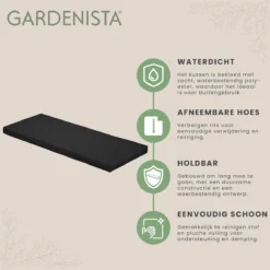 Gardenista Tuinbankkussen - Patio Meubilair Buiten 3-zitter BankKussen Voor Tuin -tuinkussen Voor Tuin Bank - Zachte En Lichtgewicht Waterbestendig Materiaal - 140cm X 47cm -Tuin Vrienden Verkoopwinkel 1200x1198 21