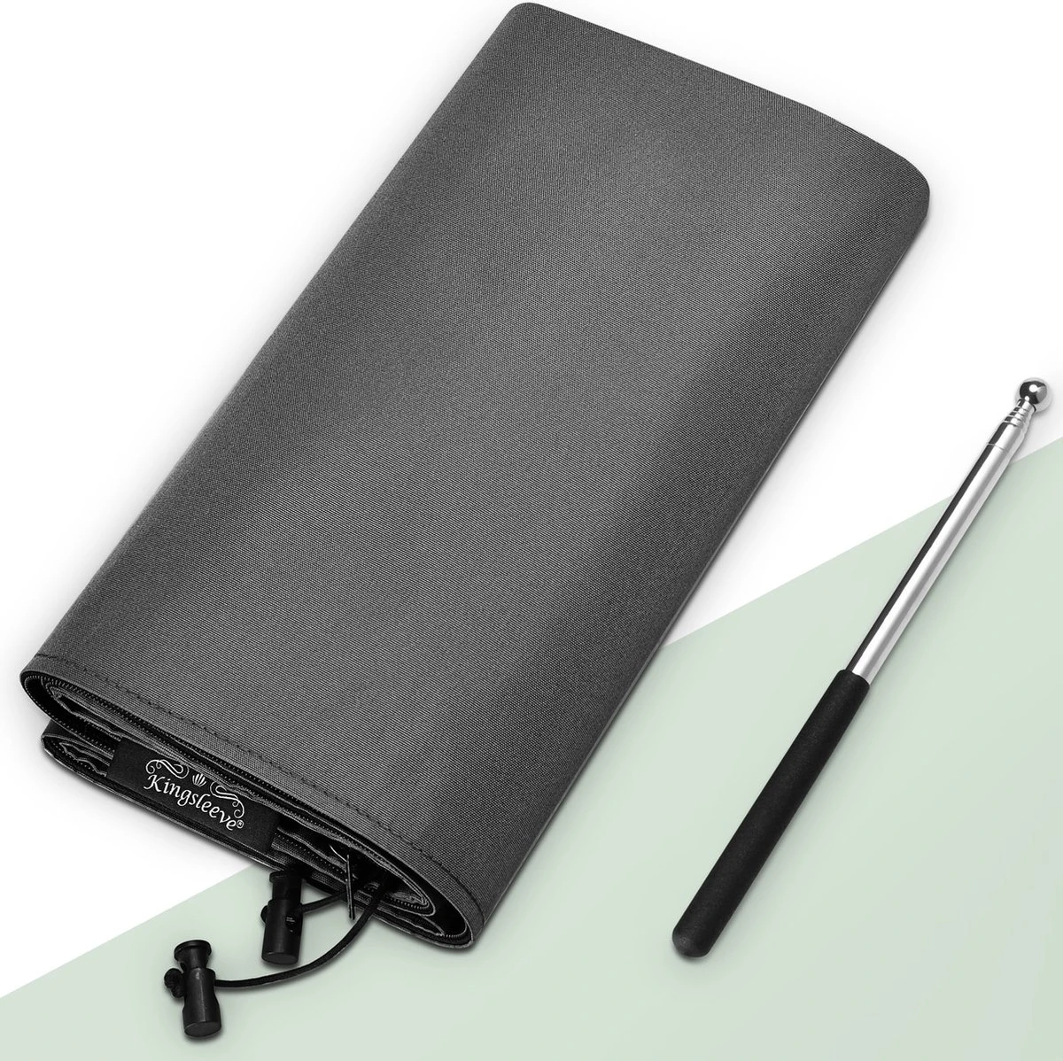 Kingsleeve Parasolhoes Tot Ø 330cm - Weerbestendig Robuust - Grijs 11 Kingsleeve Parasolhoes Tot Ø 330cm - Weerbestendig Robuust - Grijs - Afbeelding 11