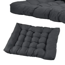 Merkloos En.casa Zitkussen Palletbank - 120 X 80 X 12 Cm - Donkergrijs -Tuin Vrienden Verkoopwinkel 1200x1200 1009
