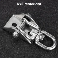 Luxe Ophangsysteem - 180° Schommelen, 360° Roteerbaar - Plafondhaak - Ophanghaak - Hangstoel Buiten - Hangstoel Binnen – Schommelstoel - Schommel - Bokszakken - RVS - Nederlandse Handleiding - -Tuin Vrienden Verkoopwinkel 1200x1200 16