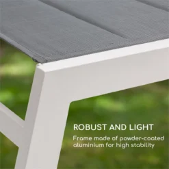 Blumfeldt Renazzo Lounge Ligstoel - Ligbed Voor De Tuin - Aluminium Tuinstoel - 6 Standen - Waterafstotend - Bekleding Van 70 % Pvc En 30 % Polyetheen - Grijs -Tuin Vrienden Verkoopwinkel 1200x1200 168