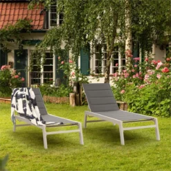 Blumfeldt Renazzo Lounge Ligstoel - Ligbed Voor De Tuin - Aluminium Tuinstoel - 6 Standen - Waterafstotend - Bekleding Van 70 % Pvc En 30 % Polyetheen - Grijs -Tuin Vrienden Verkoopwinkel 1200x1200 169
