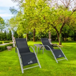 MaxxGarden Ligbed Set - 2 Stuks Zwart - Met Tafel - Sun Loungers - Loungebed -Tuin Vrienden Verkoopwinkel 1200x1200 173