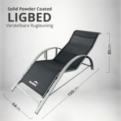 MaxxGarden Ligbed Set - 2 Stuks Zwart - Met Tafel - Sun Loungers - Loungebed -Tuin Vrienden Verkoopwinkel 1200x1200 174