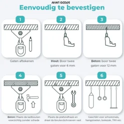 AVINT GOODS RVS Ophangsysteem Plafondhaak Bokszak – Schroefhaak & Ophanghaak Hangstoel – Muurhaak Binnen & Buiten - 550KG 17 AVINT GOODS RVS Ophangsysteem Plafondhaak Bokszak – Schroefhaak & Ophanghaak Hangstoel – Muurhaak Binnen & Buiten - 550KG -Tuin Vrienden Verkoopwinkel 1200x1200 204