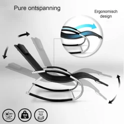 Sens Design Zonnebed - Ligbed - Weerbestendig - Zwart -Tuin Vrienden Verkoopwinkel 1200x1200 234