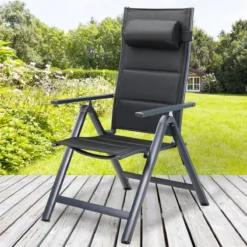 Casaria Tuinstoel Aluminium - 2 Stuks Inklapbaar - Antraciet -Tuin Vrienden Verkoopwinkel 1200x1200 264