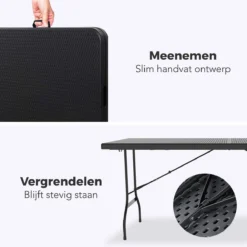LifeGoods Klaptafel - Inklapbaar - 180 Cm - 6 Tot 8 Personen - Zwart 14 LifeGoods Klaptafel - Inklapbaar - 180 Cm - 6 Tot 8 Personen - Zwart -Tuin Vrienden Verkoopwinkel 1200x1200 357