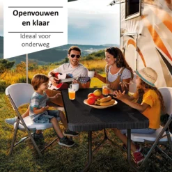 Sens Design Tuintafel Kunststof - Campingtafel Inklapbaar - Rotan-Look -Tuin Vrienden Verkoopwinkel 1200x1200 409