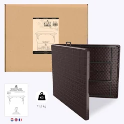 LifeGoods Klaptafel - Inklapbaar - 180 Cm - 6 Tot 8 Personen - Bruin -Tuin Vrienden Verkoopwinkel 1200x1200 450