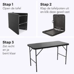 LifeGoods Klaptafel - Inklapbaar - 120 Cm - 4 Personen - Zwart -Tuin Vrienden Verkoopwinkel 1200x1200 458