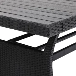 Casaria Polyrattan Tuintafel - WPC Tafelblad 190x90x74 Cm – Zwart -Tuin Vrienden Verkoopwinkel 1200x1200 465
