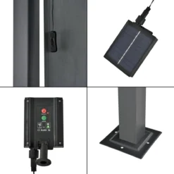 Pergola Fortaleza Tuinpaviljoen Met LED Verlichting 3x3 M Donkergrijs 10 Pergola Fortaleza Tuinpaviljoen Met LED Verlichting 3x3 M Donkergrijs -Tuin Vrienden Verkoopwinkel 1200x1200 494