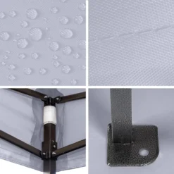 LifeGoods Partytent - 3x3 M - Easy Up - Opvouwbaar - Waterdicht - Draagtas Met Wieltjes - Donkergrijs -Tuin Vrienden Verkoopwinkel 1200x1200 499