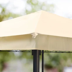 Tuinpaviljoen 3x3 M Waterdicht Paviljoen Met 4 Zijwanden Tuintent Ca. 180 G/m² Dakzeil In Crème Partytent -Tuin Vrienden Verkoopwinkel 1200x1200 530