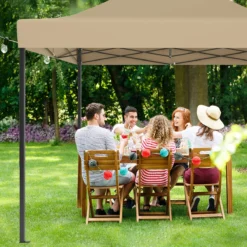 LifeGoods Partytent - 3x4.5 M - Zijwanden - Easy Up - Opvouwbaar - Waterdicht - Draagtas Met Wieltjes - Beige -Tuin Vrienden Verkoopwinkel 1200x1200 541