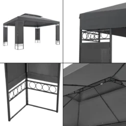 Paviljoen Lanciano Partytent 4x3x2,65 Cm Donkergrijs -Tuin Vrienden Verkoopwinkel 1200x1200 549