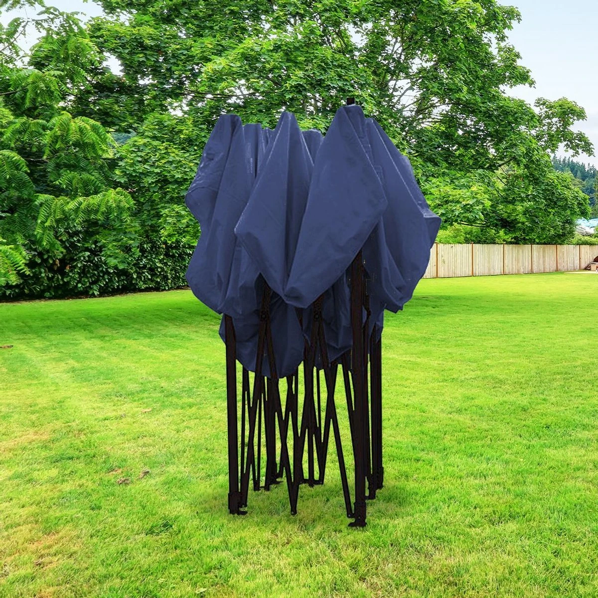 LifeGoods Partytent - 3x3 M - Easy Up - Opvouwbaar - Waterdicht - Draagtas Met Wieltjes - Donkerblauw 7 LifeGoods Partytent - 3x3 M - Easy Up - Opvouwbaar - Waterdicht - Draagtas Met Wieltjes - Donkerblauw - Afbeelding 7