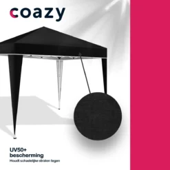 Coazy Waterdichte Partytent 3x3 Meter Opvouwbaar - Paviljoen - Easy Up - Pop-up Tent Met Haringen, Touw En Anti Slip Poten - Waterdicht - Partytenten Weerbestendig -Tuin Vrienden Verkoopwinkel 1200x1200 606