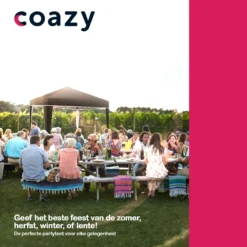 Coazy Waterdichte Partytent 3x3 Meter Opvouwbaar - Paviljoen - Easy Up - Pop-up Tent Met Haringen, Touw En Anti Slip Poten - Waterdicht - Partytenten Weerbestendig -Tuin Vrienden Verkoopwinkel 1200x1200 608