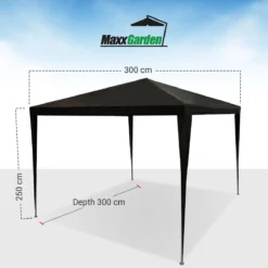 MaxxGarden Partytent - Paviljoen - 3x3 - Waterdicht - Zwart -Tuin Vrienden Verkoopwinkel 1200x1200 618