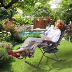 LifeGoods Opvouwbare Tuinstoelen - Verstelbaar Zonnescherm - 2 Stuks - 30°-90° Verstelbaar - Metaal - Zwart -Tuin Vrienden Verkoopwinkel 1200x1200 64