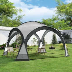 Pro-Tec Paviljoen Grästorp Met LED-verlichting 345x345x247 Cm Donkergrijs -Tuin Vrienden Verkoopwinkel 1200x1200 641