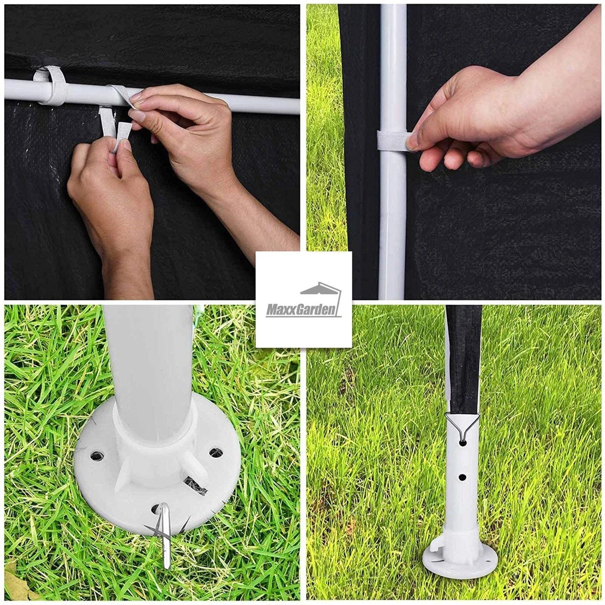 MaxxGarden Partytent - Paviljoen - 3x4m - Incl. Zijwanden - Waterdicht - Antraciet 2 MaxxGarden Partytent - Paviljoen - 3x4m - Incl. Zijwanden - Waterdicht - Antraciet - Afbeelding 2