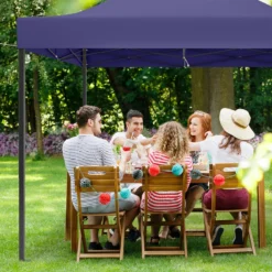 LifeGoods Partytent - 3x3 M - Zijwanden - Easy Up - Opvouwbaar - Waterdicht - Draagtas Met Wieltjes - Donkerblauw -Tuin Vrienden Verkoopwinkel 1200x1200 671