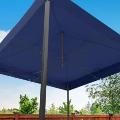 LifeGoods Partytent - 3x3 M - Zijwanden - Easy Up - Opvouwbaar - Waterdicht - Draagtas Met Wieltjes - Donkerblauw -Tuin Vrienden Verkoopwinkel 1200x1200 675