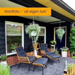 BUITEN Living Dex Wicker Loungestoel Tuin | Wicker + Aluminium | Bamboe Antraciet -Tuin Vrienden Verkoopwinkel 1200x1200 69