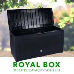 Opbergbox 310L UV-Bestendig Weerbestendig Wielen Tuinbox Rotan-look Antraciet -Tuin Vrienden Verkoopwinkel 1200x1200 693