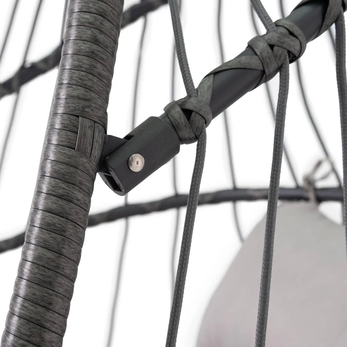 Pro Garden Lowander Hangstoel Egg 191x126x126- Schommelstoel Met Rattan Cocoon En Robuust Stalen Standaard Incl. Kussens - Volledig Inklapbaar - Lichtgrijs 10 Pro Garden Lowander Hangstoel Egg 191x126x126- Schommelstoel Met Rattan Cocoon En Robuust Stalen Standaard Incl. Kussens - Volledig Inklapbaar - Lichtgrijs - Afbeelding 10