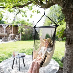 Vita5 XXL Hangstoel | Binnen&Buiten Hangnest | Incl. 2 Kussens En Boekenvak | Volwassenen&Kinderen | Hangmatstoel Tot 225kg | Beige -Tuin Vrienden Verkoopwinkel 1200x1200 81