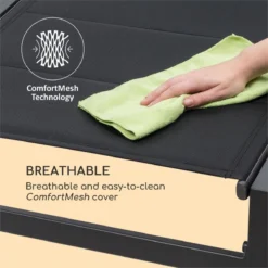 Blumfeldt Renazzo Lounge Ligstoel - Ligbed Voor De Tuin - Aluminium Tuinstoel - 6 Standen - Waterafstotend - Bekleding Van 70 % Pvc En 30 % Polyetheen - Zwart -Tuin Vrienden Verkoopwinkel 1200x1200 83