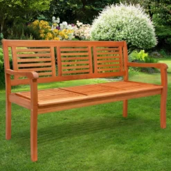 Casaria Tuinbank - FSC®-Gecertificeerd Eucalyptushout - 153cm Bruin -Tuin Vrienden Verkoopwinkel 1200x1200 873