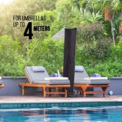 MaxxGarden Parasolhoes - Afdekhoes Voor Zweefparasol - Beschermhoes - 200-400 Cm - Met Rits En Trekkoord - Zwart -Tuin Vrienden Verkoopwinkel 1200x1200 911