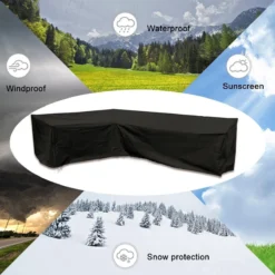 BOTC Tuinbank Beschermhoes - Beschermhoes Voor Hoekbank - Premium Tuinbank Beschermhoes - L-vorm - 300/98 X 300/98 X 70cm - Zwart -Tuin Vrienden Verkoopwinkel 1200x1200 916