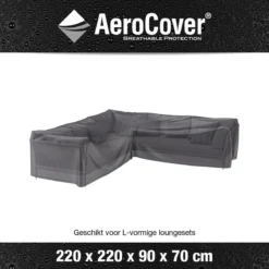 AeroCover Loungesethoes 220x220x90xH70 Cm - Antraciet -Tuin Vrienden Verkoopwinkel 1200x1200 938