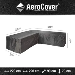 AeroCover Loungesethoes 220x220x90xH70 Cm - Antraciet -Tuin Vrienden Verkoopwinkel 1200x1200 939