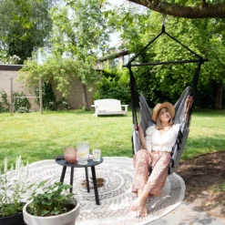 Vita5 XXL Hangstoel | Binnen&Buiten Hangnest | Incl. 2 Kussens En Boekenvak | Volwassenen&Kinderen | Hangmatstoel Tot 225kg | Grijs -Tuin Vrienden Verkoopwinkel 1200x1200 96