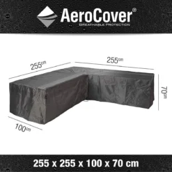 Aerocover Loungesethoes - L-vorm - L 255 X L 255 X B 100 X H 70 Cm