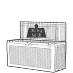 Keter Samoa Opbergbox - 270 L - 117x45x57 Cm - Grafiet 24 Keter Samoa Opbergbox - 270 L - 117x45x57 Cm - Grafiet -Tuin Vrienden Verkoopwinkel 1200x374