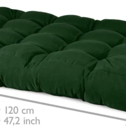 Beautissu Style – Palletkussen Set – 1x Zitkussen 120x80 Cm & 1x Rugkussen 120x40 Cm – Donker Groen -Tuin Vrienden Verkoopwinkel 1200x494