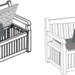 Keter Eden Garden Bench Opbergbank - 265L - 140x60x84cm - Zwart/Grijs 14 Keter Eden Garden Bench Opbergbank - 265L - 140x60x84cm - Zwart/Grijs -Tuin Vrienden Verkoopwinkel 1200x533 1