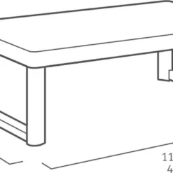 Allibert Lyon Tuintafel - 116x71,5x66/40 Cm - Grafiet -Tuin Vrienden Verkoopwinkel 1200x543