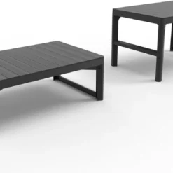 Allibert Lyon Tuintafel - 116x71,5x66/40 Cm - Grafiet -Tuin Vrienden Verkoopwinkel 1200x551