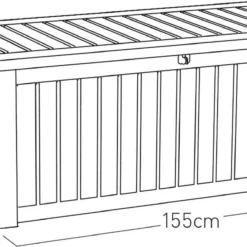 Keter Rockwood Opbergbox - 570L - 155x72,4x64,4cm - Grafiet -Tuin Vrienden Verkoopwinkel 1200x602 2