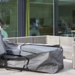 Opbergtas Voor Tuinmeubelkussens - 200 X 75 X 60 Cm (4 – 6 Lounge- Tuinkussens) - Grijs / Antraciet -Tuin Vrienden Verkoopwinkel 1200x603